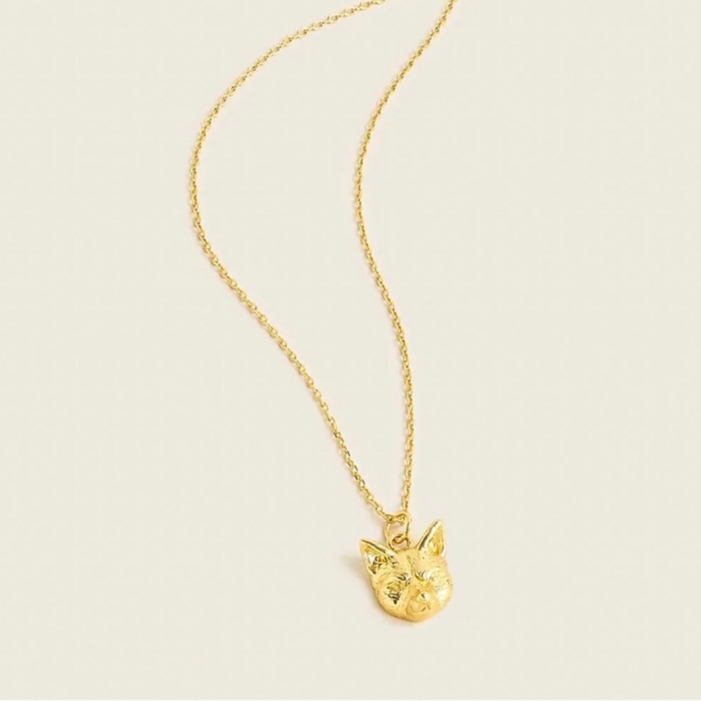 J. Crew NWT Demi-Fine‎ Vermeil Fernando Fox Necklace